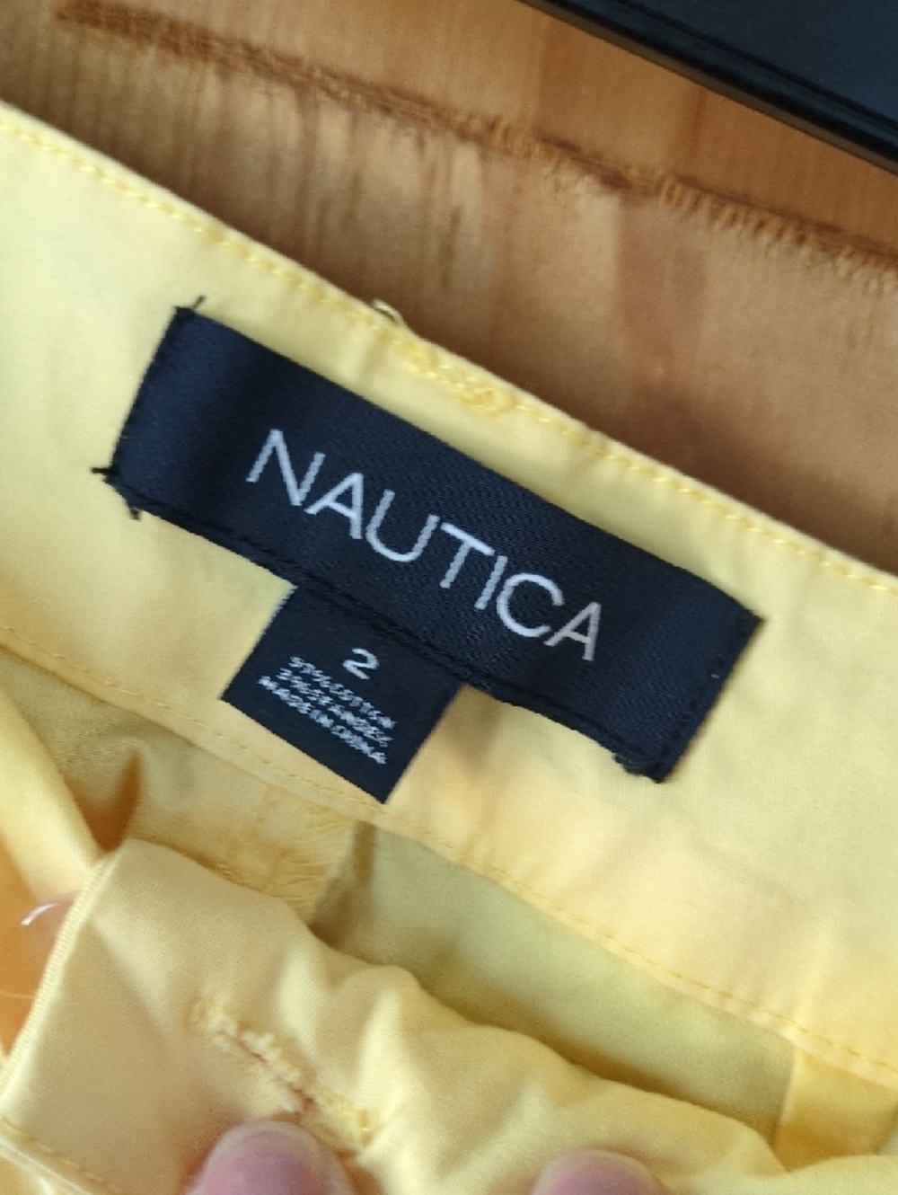 Nautica Pale Butter Yellow Cropped Stovepipe Straight Low Rise Pants Size 2 - Picture 3 of 12